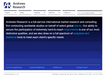 Tablet Screenshot of andrewsresearch.com